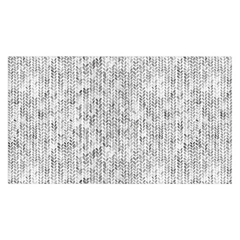 Ninola Design Knitting Texture Wool Winter Gray Tablecloth