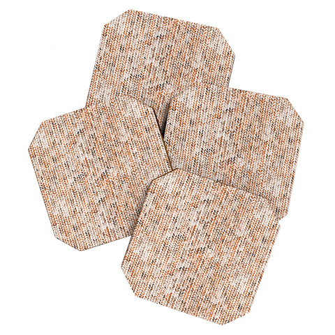 Ninola Design Knitting Wool Fall Terracotta Coaster Set