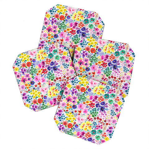 Ninola Design Little artful flowers Multi Coaster Set