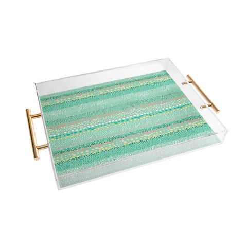 Ninola Design Little Dots Textured Green Acrylic Tray