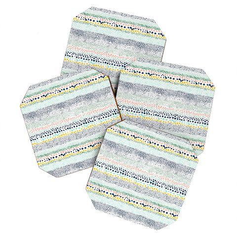 Ninola Design Little Dots Textured White Coaster Set