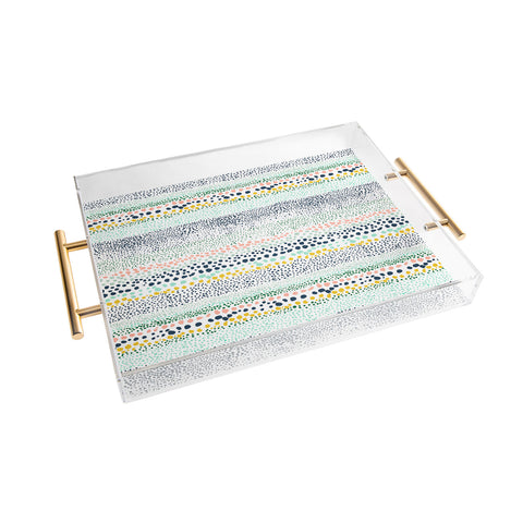 Ninola Design Little Dots Textured White Acrylic Tray