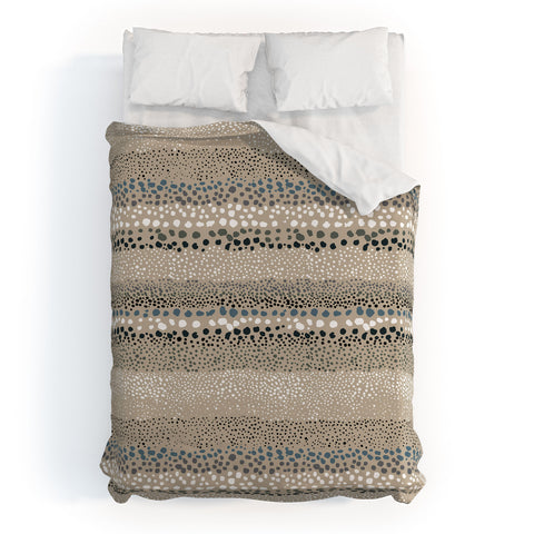 Ninola Design Little textured dots Sand Duvet Cover