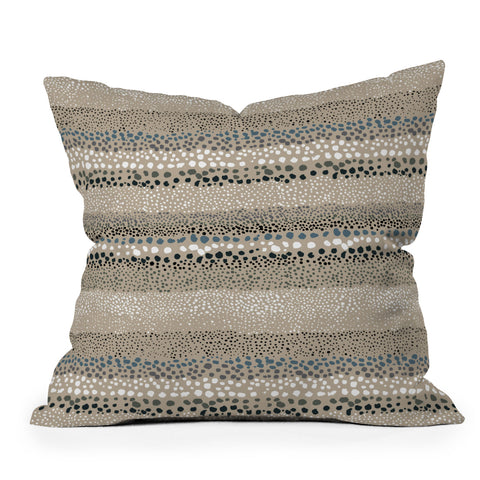 Ninola Design Little textured dots Sand Outdoor Throw Pillow
