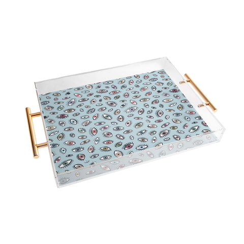 Ninola Design Looking eyes blue Acrylic Tray