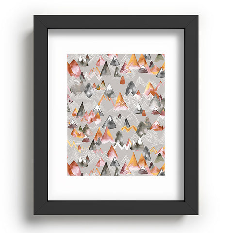 Ninola Design Magical Fall Mountains Beige Recessed Framing Rectangle