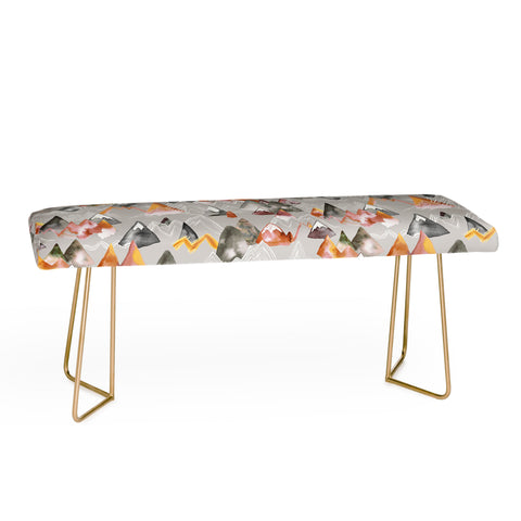 Ninola Design Magical Fall Mountains Beige Bench