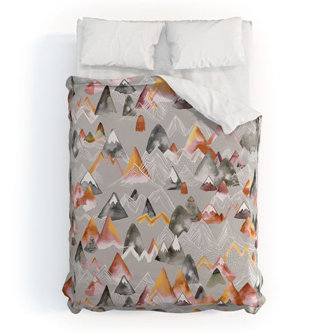 Ninola Design Magical Fall Mountains Beige Duvet Cover