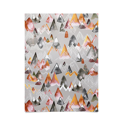Ninola Design Magical Fall Mountains Beige Poster