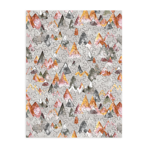 Ninola Design Magical Fall Mountains Beige Puzzle