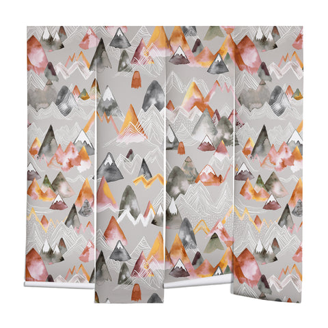 Ninola Design Magical Fall Mountains Beige Wall Mural