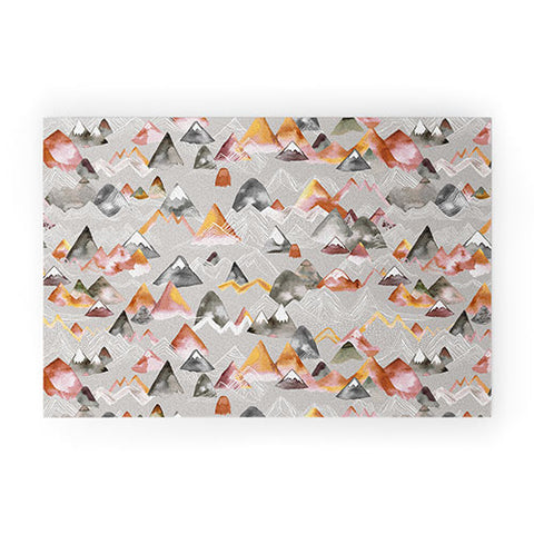 Ninola Design Magical Fall Mountains Beige Welcome Mat