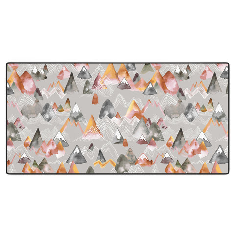 Ninola Design Magical Fall Mountains Beige Desk Mat