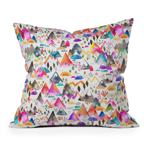 Ninola Design Magical Mountains Simply Modern Outdoor Throw Pillow
