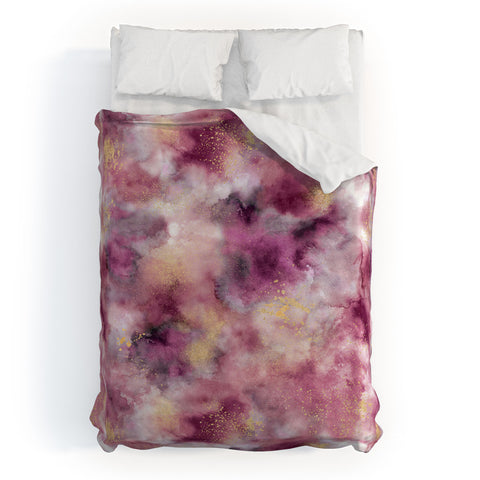 Ninola Design Marble Watercolor Pink Duvet Cover