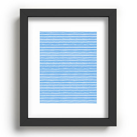 Ninola Design Marker stripes blue Recessed Framing Rectangle