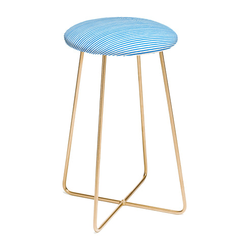 Ninola Design Marker stripes blue Counter Stool