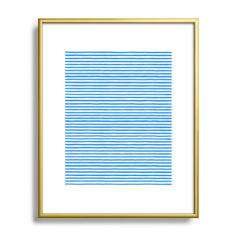 Ninola Design Marker stripes blue Metal Framed Art Print