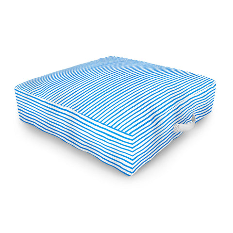 Ninola Design Marker stripes blue Outdoor Floor Cushion