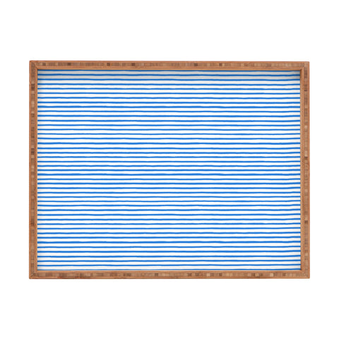 Ninola Design Marker stripes blue Rectangular Tray