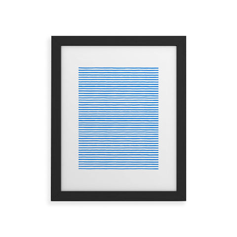 Ninola Design Marker stripes blue Framed Art Print