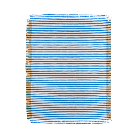 Ninola Design Marker stripes blue Throw Blanket
