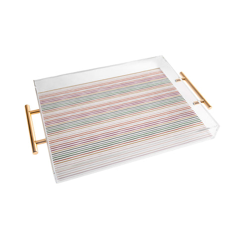 Ninola Design Marker stripes Terracota Acrylic Tray