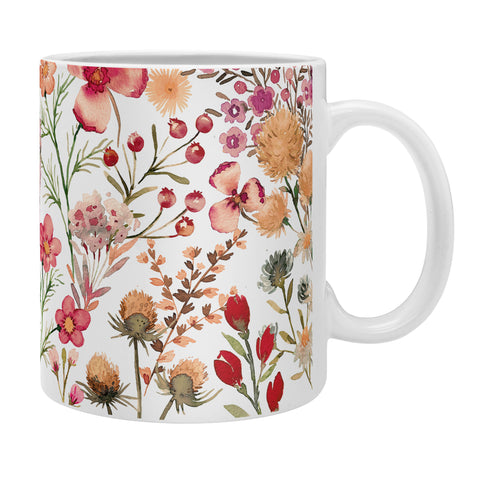 Ninola Design Meadow Perennial Botanical Red Coffee Mug
