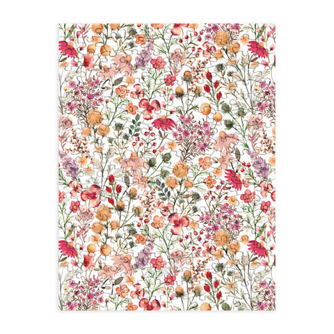 Ninola Design Meadow Perennial Botanical Red Puzzle