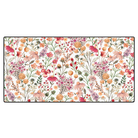 Ninola Design Meadow Perennial Botanical Red Desk Mat