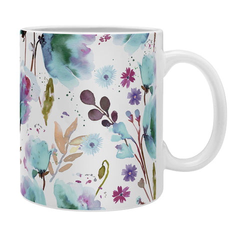 Ninola Design Meadow Poppies Perennial Blue Coffee Mug