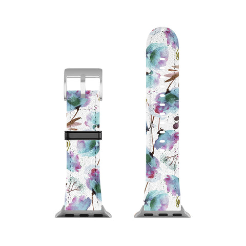 Ninola Design Meadow Poppies Perennial Blue Apple Watch Band