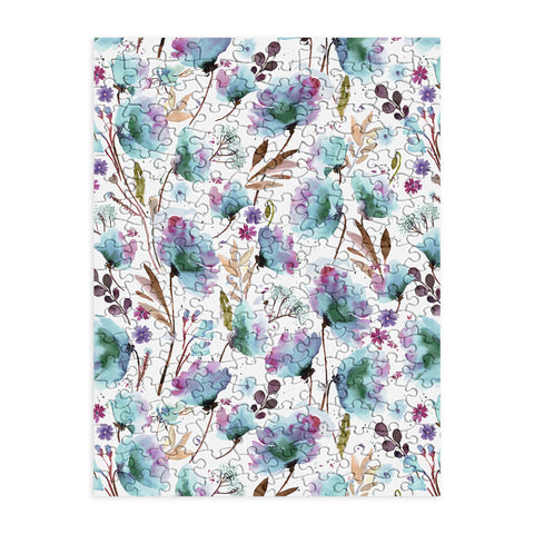 Ninola Design Meadow Poppies Perennial Blue Puzzle