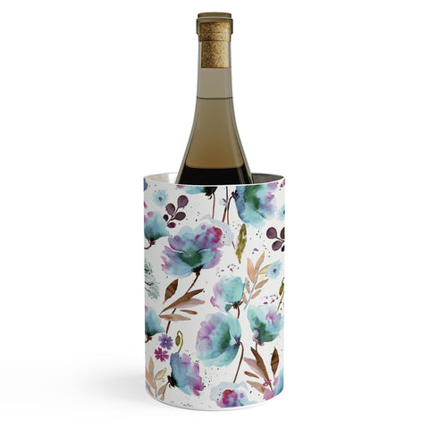 Ninola Design Meadow Poppies Perennial Blue Wine Chiller