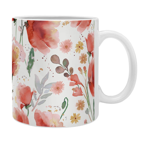 Ninola Design Meadow Poppies Perennial Red Coffee Mug