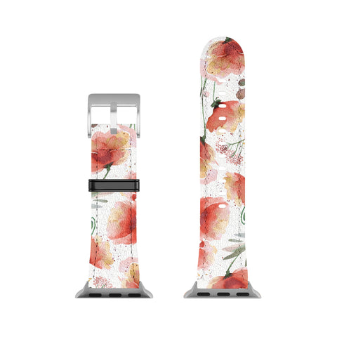 Ninola Design Meadow Poppies Perennial Red Apple Watch Band