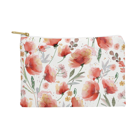 Ninola Design Meadow Poppies Perennial Red Pouch