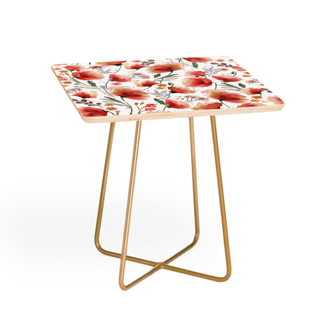 Ninola Design Meadow Poppies Perennial Red Side Table