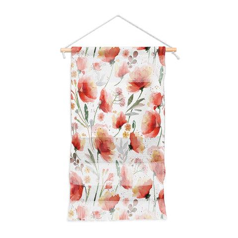 Ninola Design Meadow Poppies Perennial Red Wall Hanging Portrait