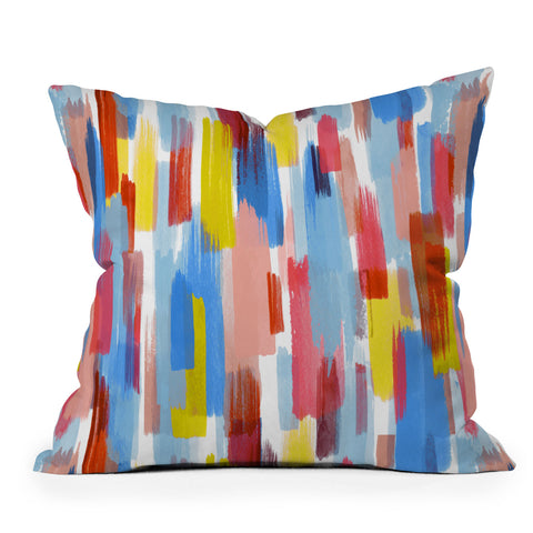 Ninola Design Memories color strokes Outdoor Throw Pillow