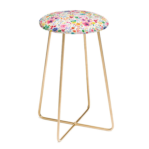 Ninola Design Millefleurs Cute Flowers Counter Stool