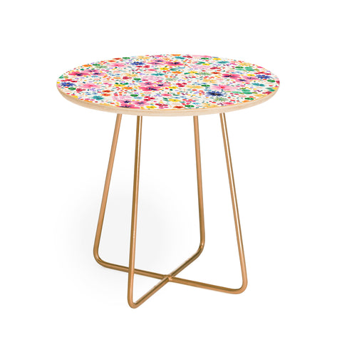 Ninola Design Millefleurs Cute Flowers Round Side Table