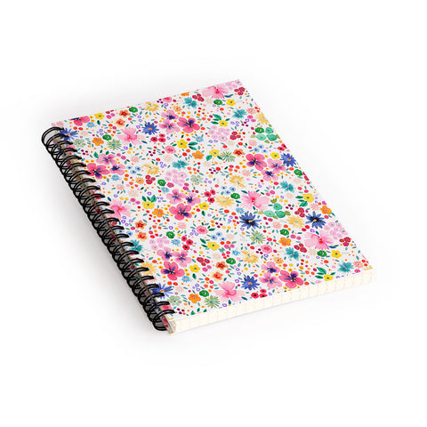 Ninola Design Millefleurs Cute Flowers Spiral Notebook