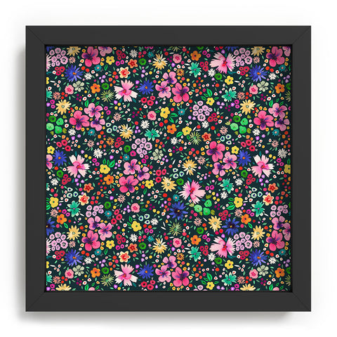 Ninola Design Millefleurs Multicolor Black Recessed Framing Square