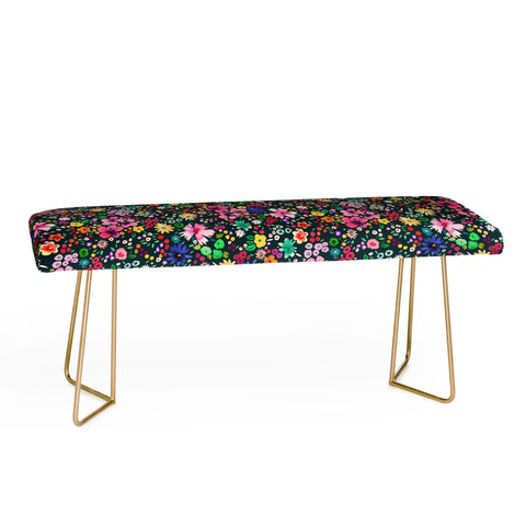 Ninola Design Millefleurs Multicolor Black Bench