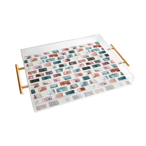 Ninola Design Mineral Color Blocks Rustic Acrylic Tray