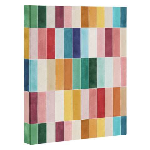 Ninola Design Modern Craft Rectangular Colorful Tiles Color Utopia Art Canvas