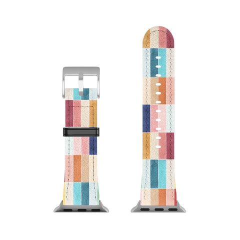 Ninola Design Modern Craft Rectangular Colorful Tiles Color Utopia Apple Watch Band