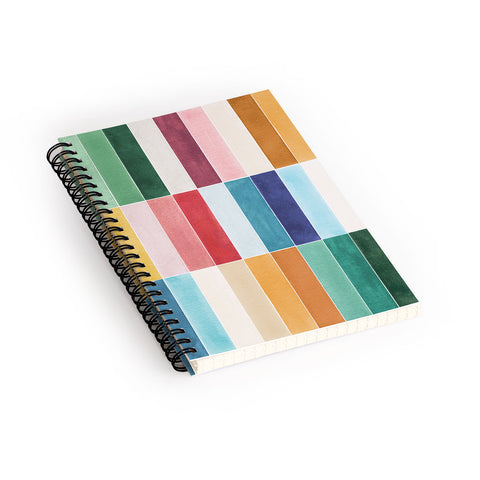 Ninola Design Modern Craft Rectangular Colorful Tiles Color Utopia Spiral Notebook