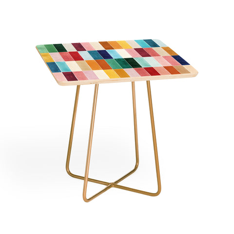Ninola Design Modern Craft Rectangular Colorful Tiles Color Utopia Side Table